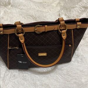 Rioni Brown Signature Kendall Weekender Tote
